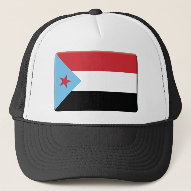South Yemen Flag PERSONALIZE Trucker Hat (Front)