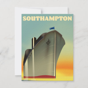 Southampton cruise liner travel poster