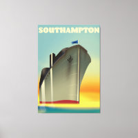 Southampton cruise liner travel poster