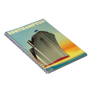 Southampton cruise liner travel poster notebook