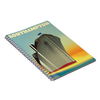 Southampton cruise liner travel poster notebook