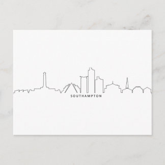 SOUTHAMPTON England City Skyline Silhouette Postcard