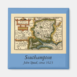 Southampton: Southamptonshire Hampshire County Map Magnet