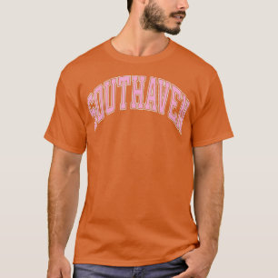 Southaven Mississippi MS Varsity Style Pink Text 1 T-Shirt