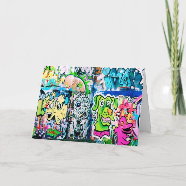 Southbank Graffiti - London Greeting Card (Front)