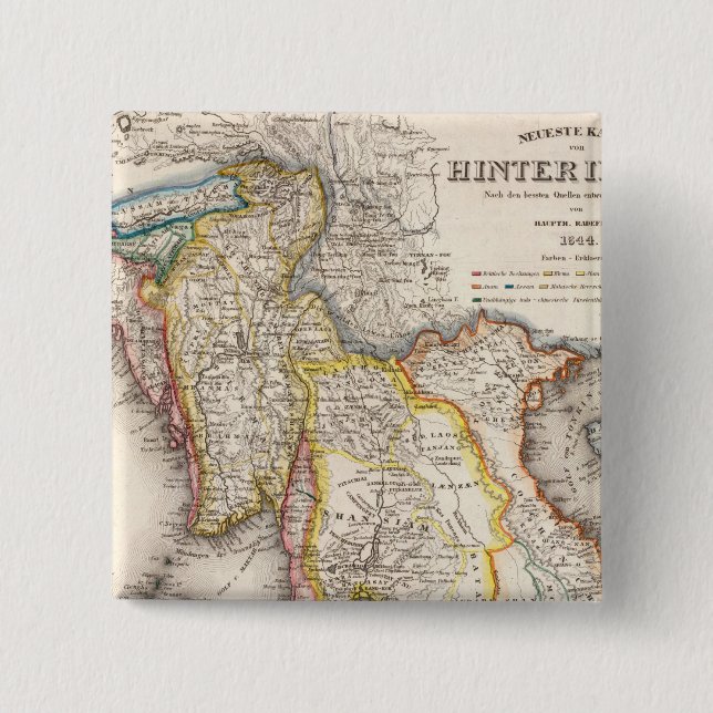 Southeast Asia 15 Cm Square Badge (Front)