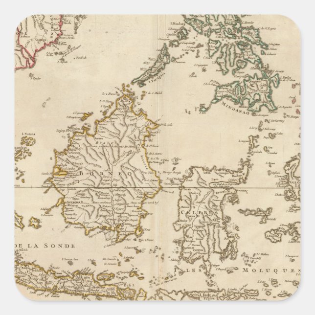 Southeast Asia 3 Square Sticker (Front)