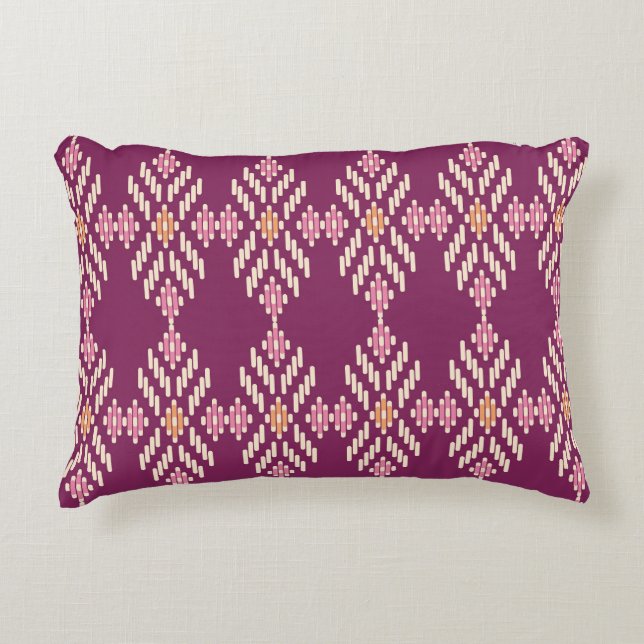 Southeast Asian: Retro Aboriginal Pattern Decorative Cushion (Front)