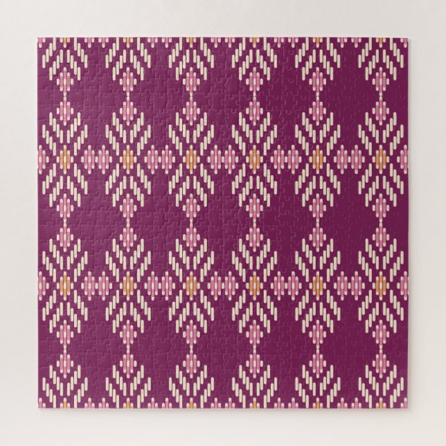 Southeast Asian: Retro Aboriginal Pattern Jigsaw Puzzle (Vertical)