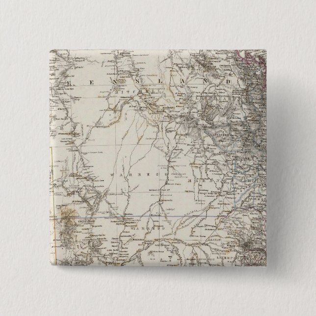 Southeast Australia Map 15 Cm Square Badge (Front)