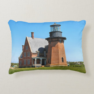 Southeast Lighthouse Block Island RI Accent Pillow