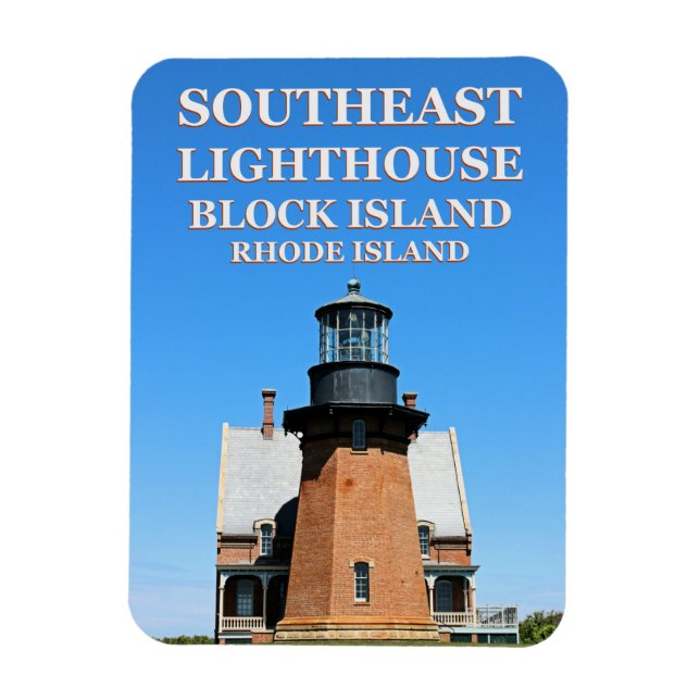Southeast Lighthouse, Block Island RI Flexi-Magnet Magnet (Vertical)