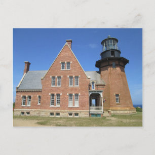 Southeast Lighthouse Building Block Island Postcard