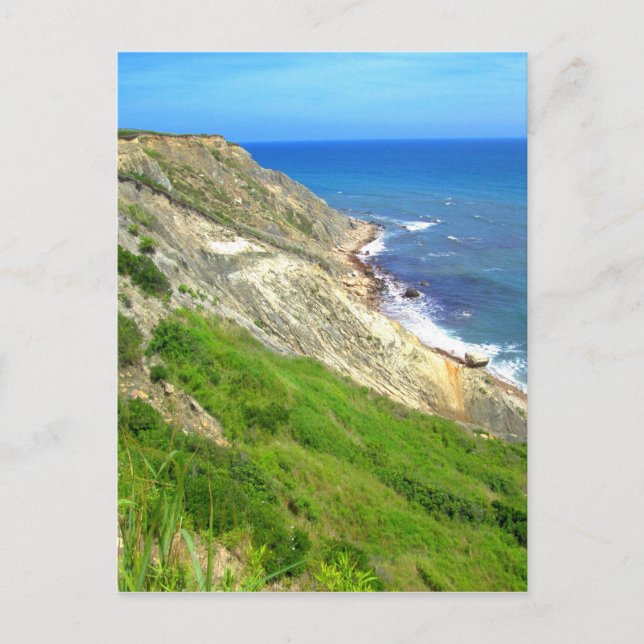 Southeastern Bluffs Block Island Postcard (Front)
