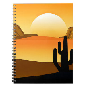 Southeastern Desert Sunset with Mesas Notebook
