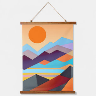 Southeastern Mountains Geometric Abstract Hanging Tapestry