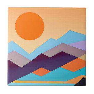 Southeastern Mountains Geometric Abstract Tile