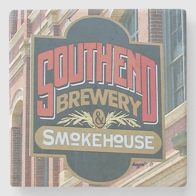 Southend Brewery And Smokehouse Charleston, SC. Stone Coaster (Front)