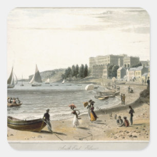 Southend, from 'A Voyage Around Great Britain Unde Square Sticker