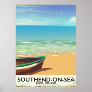 Southend-on-Sea, Essex Vintage travel poster