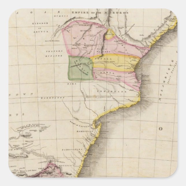 Southern Africa Square Sticker (Front)