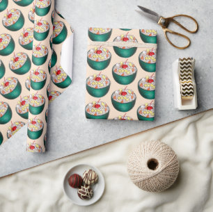 Southern Ambrosia Coconut Marshmallow Fruit Salad Wrapping Paper