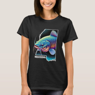 Southern Angler Mississippi Catfish Fishermen Magn T-Shirt