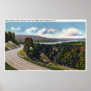 Southern Approach to Lake from Highway Poster