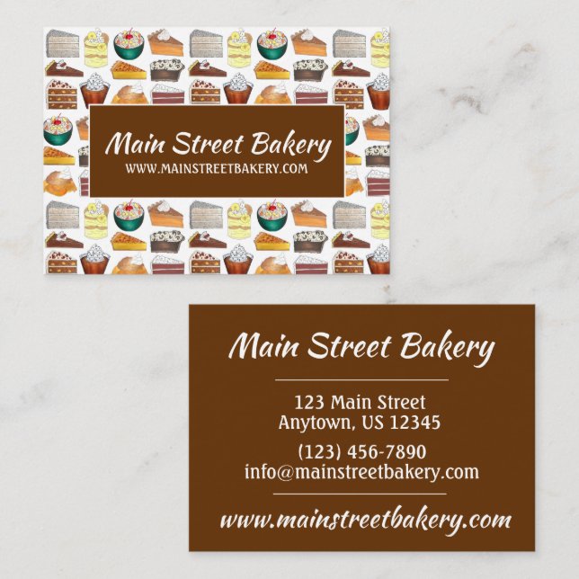 Southern Bakery Food Desserts USA American South Business Card (Front/Back)