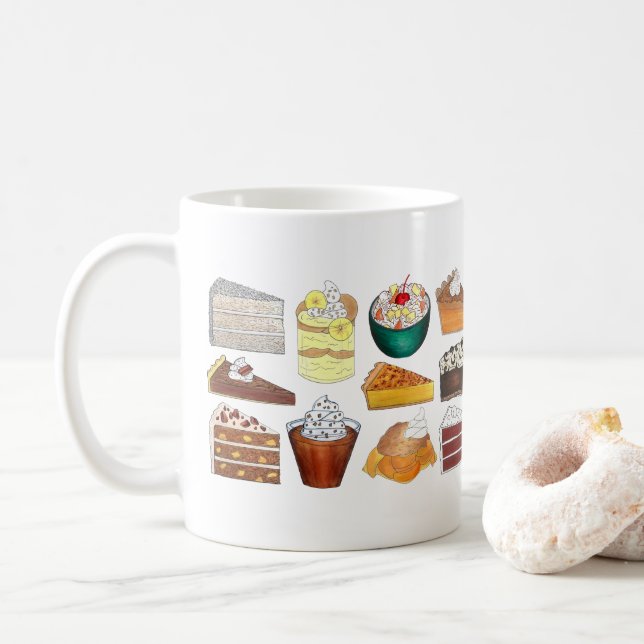 Southern Bakery Food Desserts USA American South Coffee Mug (With Donut)