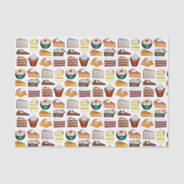 Southern Bakery Food Desserts USA American South Tissue Paper (Front)