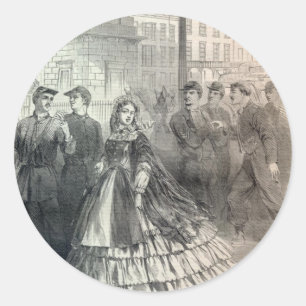 Southern belle, 1861 classic round sticker