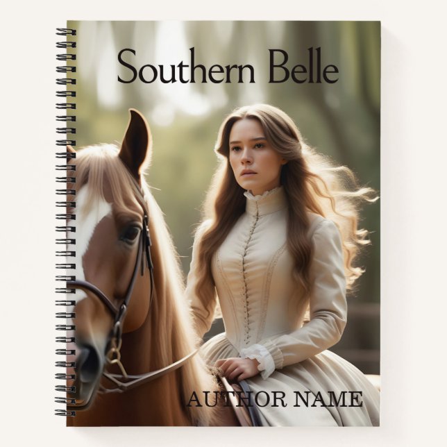 Southern Belle Book Cover Inspiration Notebook (Front)
