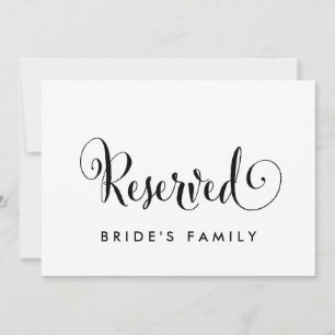 Southern Belle Calligraphy Reserved Sign
