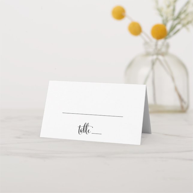 Southern Belle Calligraphy Wedding Place Card (Front)
