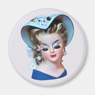 Southern Belle Head Vase Bonnet Lady with Attitude Magnet