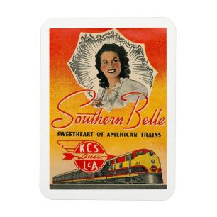 Southern Belle Train Railroad Vintage Magnet