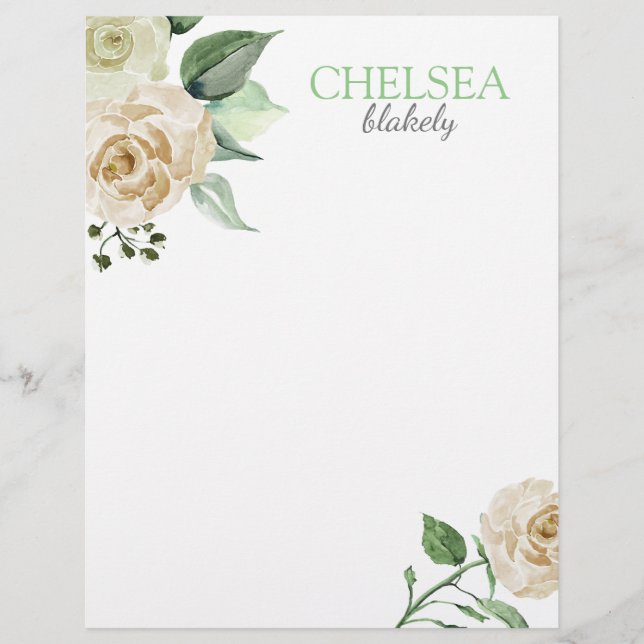 Southern Blooms Custom Letterhead (Front)