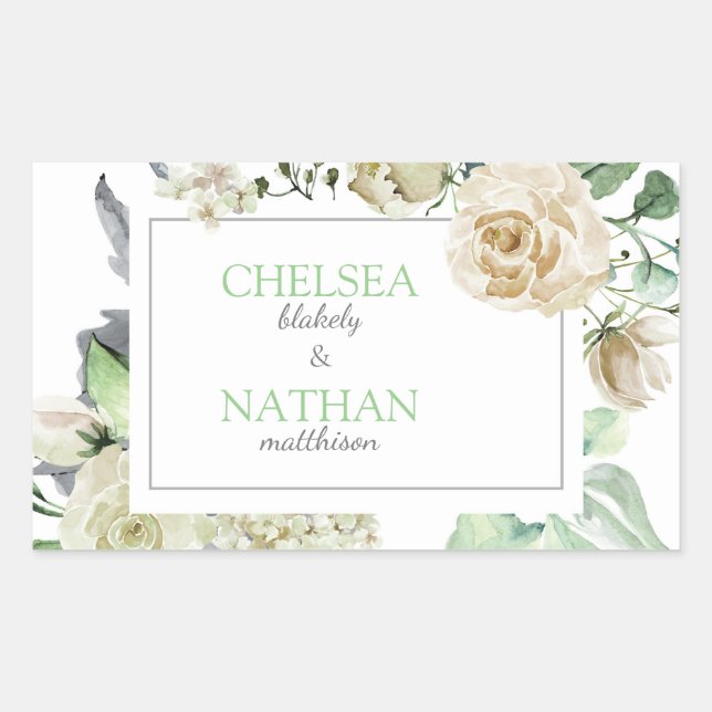 Southern Blooms Rectangular Sticker (Front)