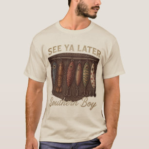 Southern Boy Fishing Rustic Hunting T-Shirt