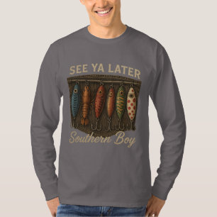 Southern Boy Fishing Rustic Hunting T-Shirt