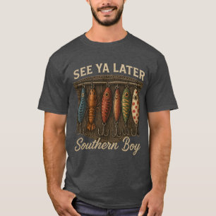 Southern Boy Fishing Rustic Hunting T-Shirt