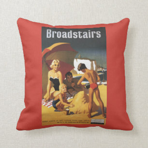 Southern British Railways Family on Beach Cushion