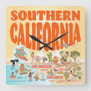 Southern California Acrylic Wall Clock