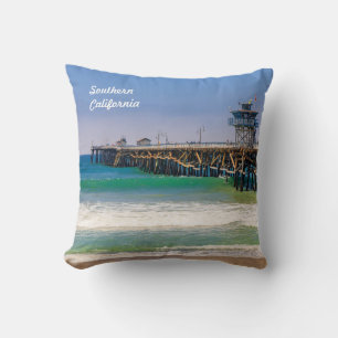 Southern California beach and pier in San Clemente Cushion