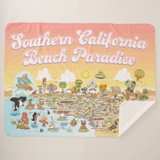 Southern California Beach Paradise Fleece Blanket
