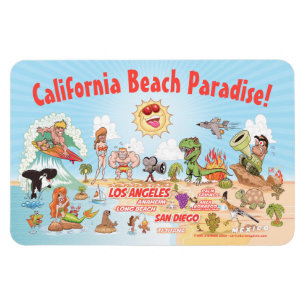 Southern California Beach Paradise Magnet