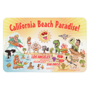 Southern California Beach Paradise Magnet