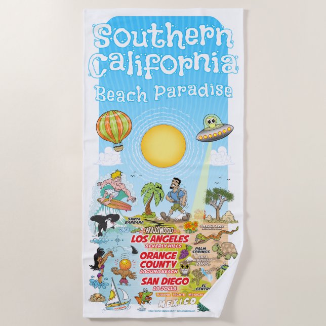 Southern California Beach Towel (Front)