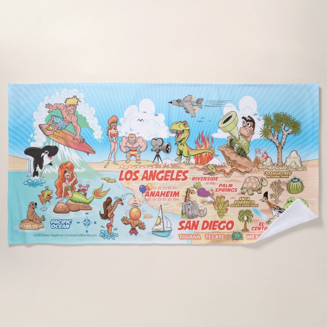 Southern California Beach Towel (Front)